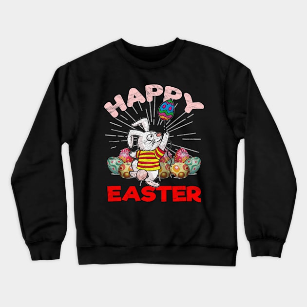 EASTER - Happy Easter Bunny Egg Crewneck Sweatshirt by AlphaDistributors